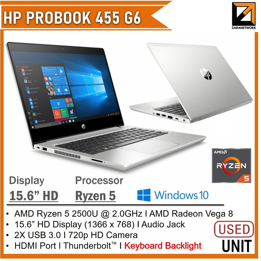 HP PROBOOK 455 G6 ( RYZEN 5) 15.6 HD DISPLAY – Zaranet.my