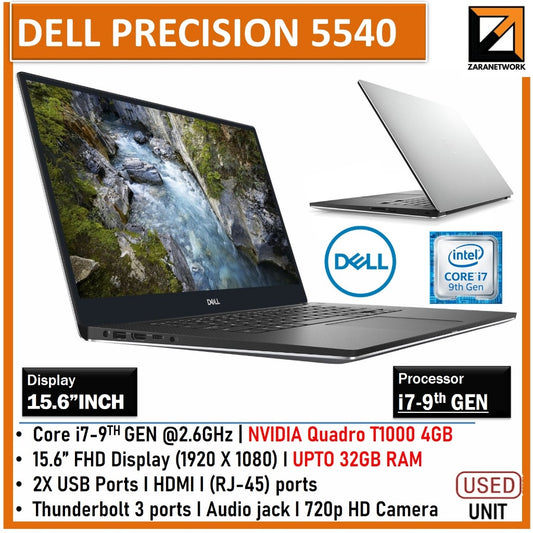 DELL PRECISION 5540 i7-9TH GEN UP TO 32GB RAM GAMING LAPTOP