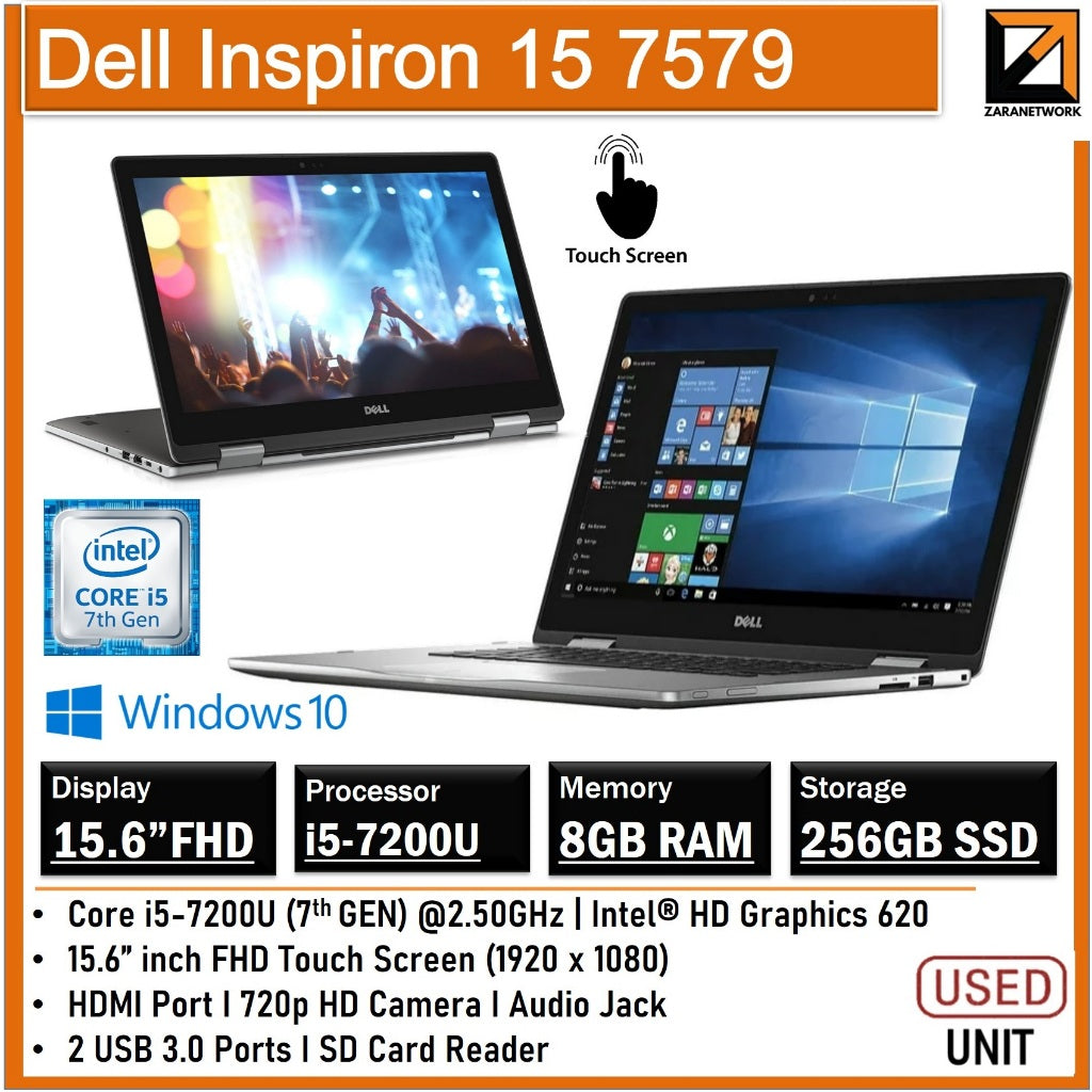 DELL INSPIRON 15 7579 CORE i5-7200U (7TH GEN) UPTO 8GB RAM