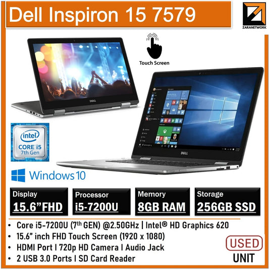 DELL INSPIRON 15 7579 CORE i5-7200U (7TH GEN) UPTO 8GB RAM