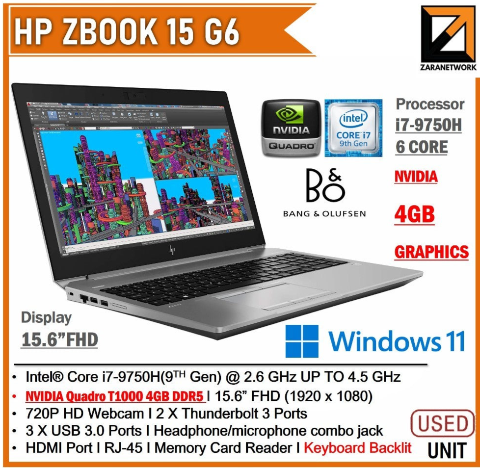 HP ZBOOK 15 G6  CORE  i7-9750H(9TH GEN) 15.6 FHD SCREEN DISPLAY