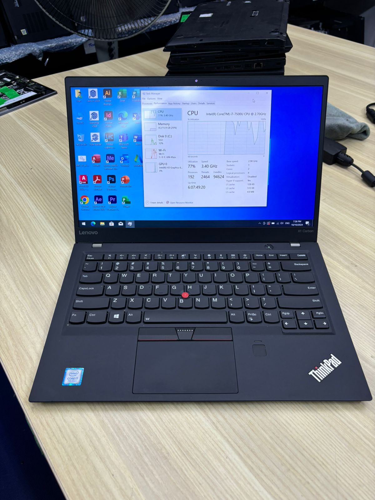 LENOVO THINKPAD X1 CARBON i7-7TH GEN 14'FHD SCREEN UPTO 1TB SSD WITH WINDOW 11