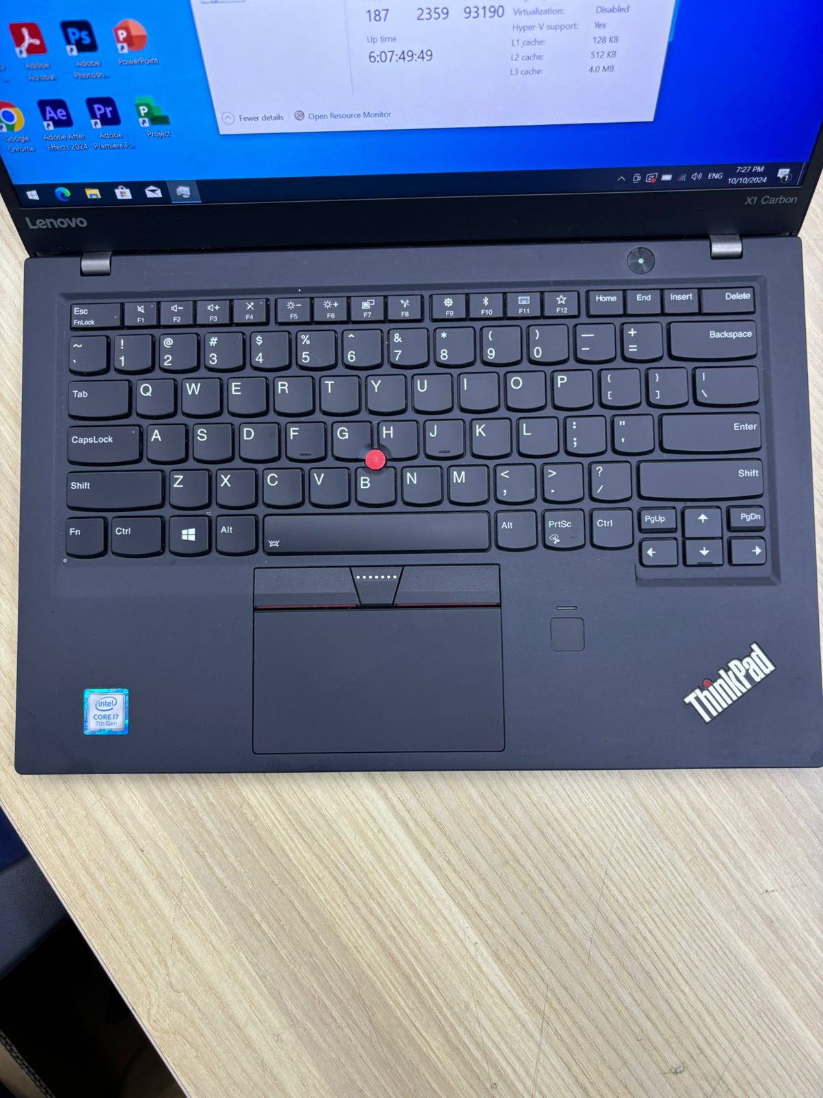 LENOVO THINKPAD X1 CARBON i7-7TH GEN 14'FHD SCREEN UPTO 1TB SSD WITH WINDOW 11