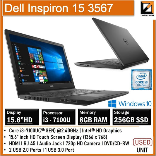 DELL INSPIRON 15 3567 CORE i3 - 7100U (7TH GEN) UPTO 8GB RAM - My Store