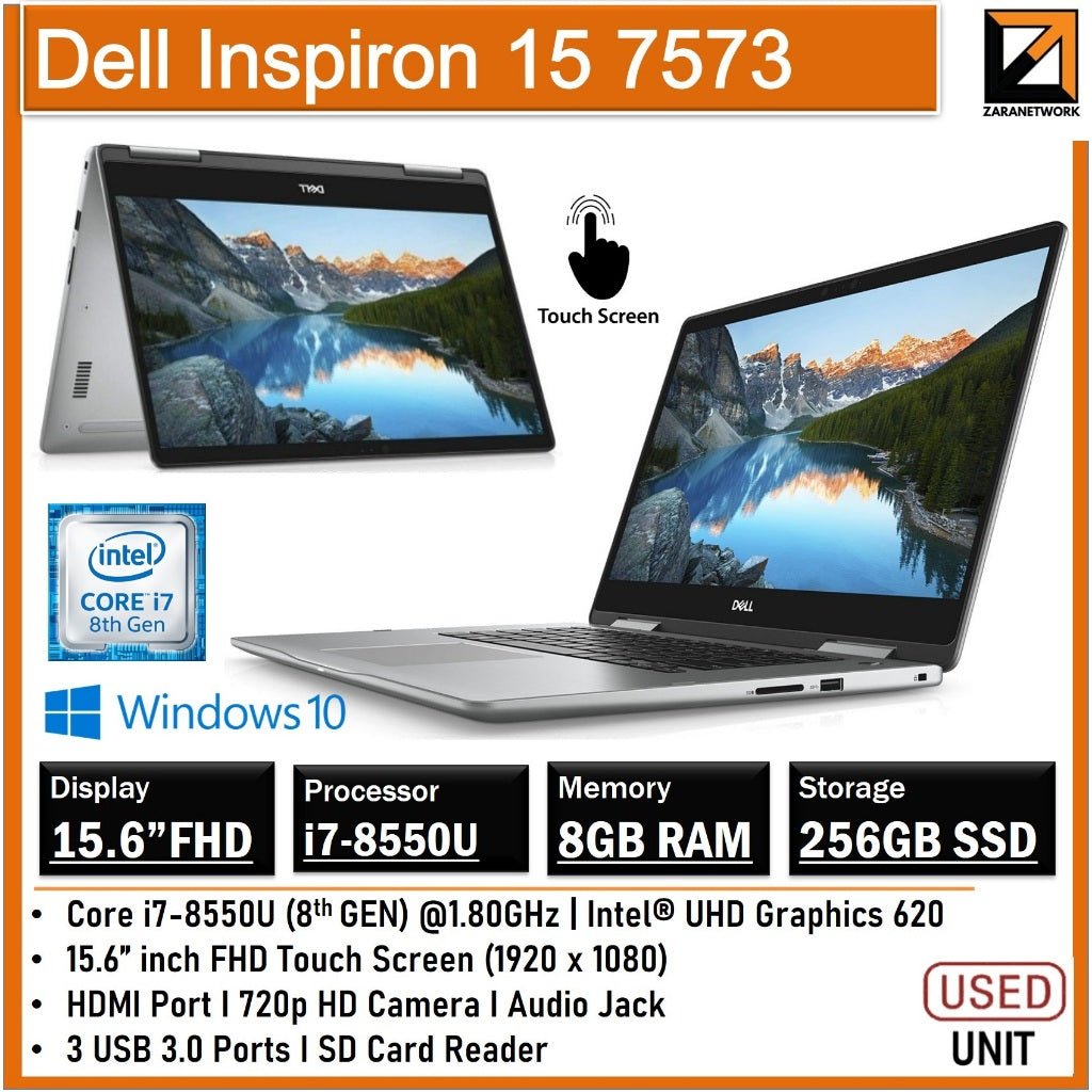 DELL INSPIRON 15 7573 CORE i7 - 8550U(8TH GEN)UPTO 8GB RAM - My Store