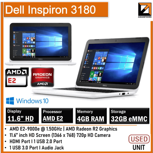 DELL INSPIRON 3180 AMD E2 11.6 HD SCREEN - My Store