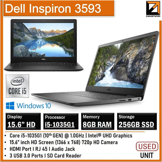 DELL INSPIRON 3593 CORE i5 - 1035G1(10TH GEN) UPTO 8GB RAM - My Store