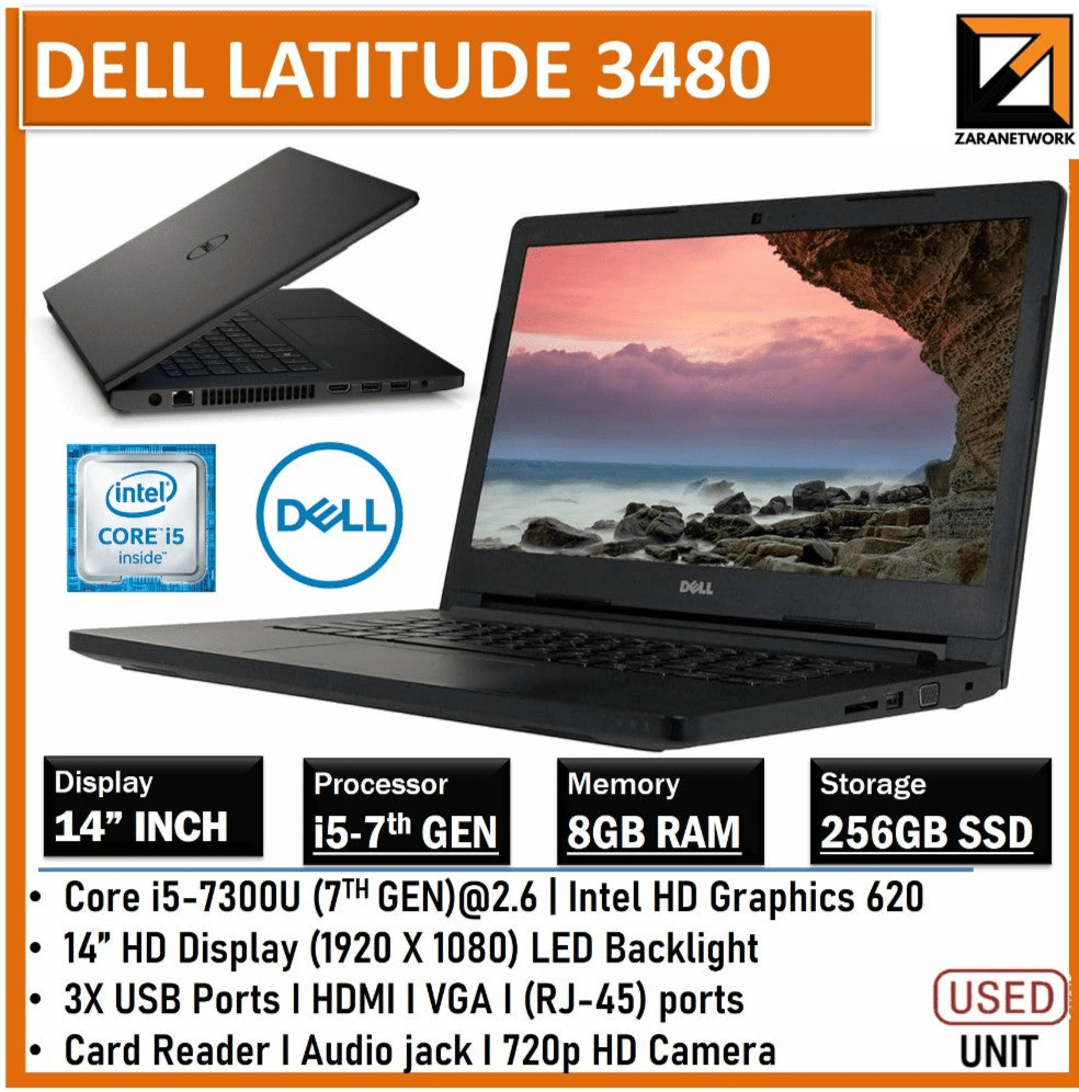 DELL LATITUDE 3480 CORE i5 - 7TH GEN 14'' INCH DISPLAY WINDOWS 10 - My Store