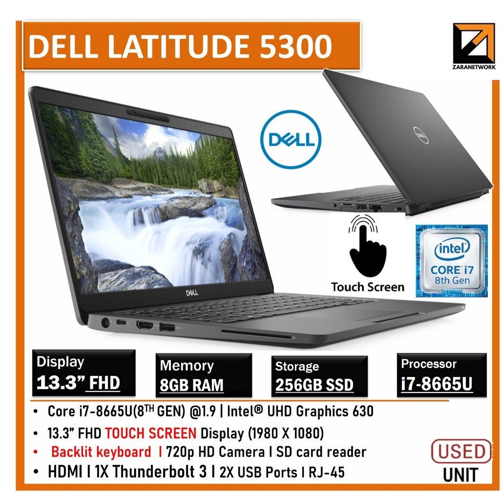 DELL LATITUDE 5300 CORE i7 - 8665U(8GEN) UPTO 16GB RAM - My Store