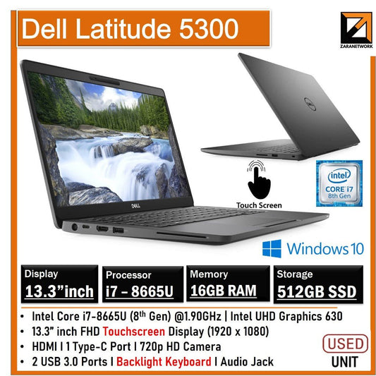 DELL LATITUDE 5300 CORE i7 - 8665U(8GEN) UPTO 16GB RAM - My Store