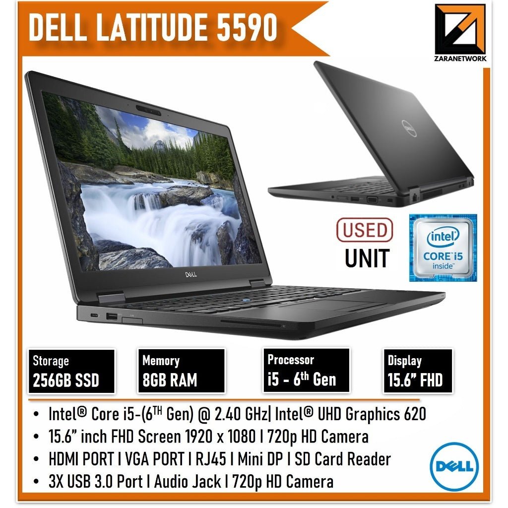 DELL LATITUDE 5590 i7 - 8th GEN 15.6 FHD SCREEN UPTO 512GB 15.6 FHD SCREEN ORIGNAL WINDOW 10/11 - My Store