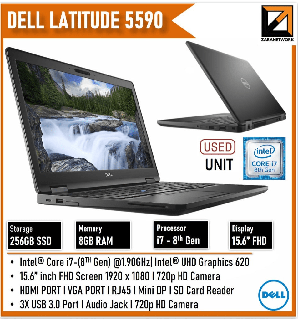 DELL LATITUDE 5590 i7 - 8th GEN 15.6 FHD SCREEN UPTO 512GB 15.6 FHD SCREEN ORIGNAL WINDOW 10/11 - My Store