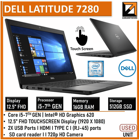 DELL LATITUDE 7280 CORE i5 - 7TH GEN WINDOWS 1O - My Store