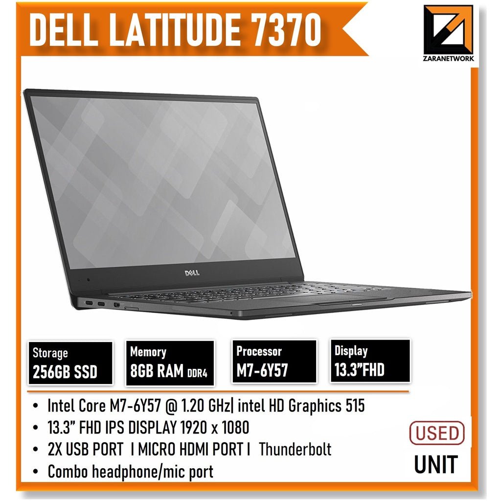 DELL LATITUDE 7370 M7 - 6Y57 13.3 FHD SCREEN 8GB RAM - My Store