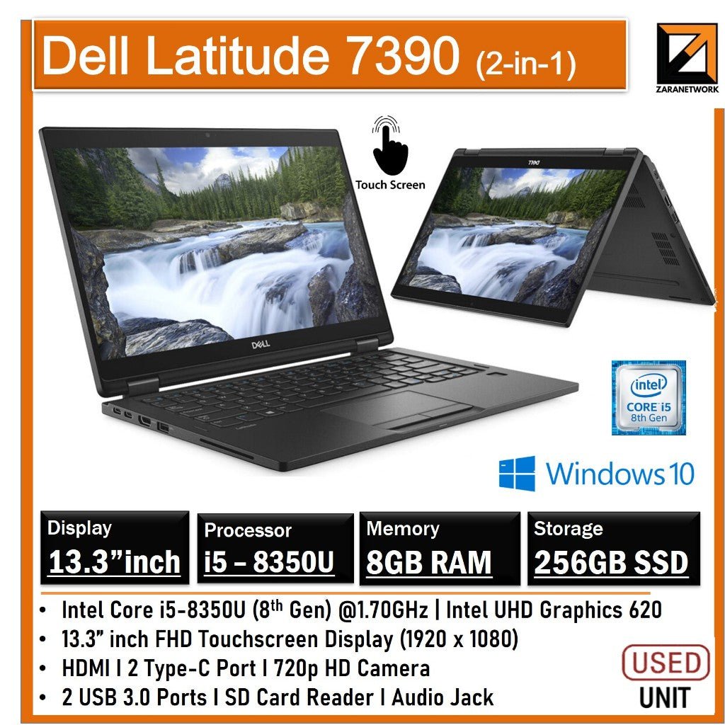 DELL LATITUDE 7390 CORE i5 - 8350U (8TH GEN) UPTO 8GB RAM - My Store