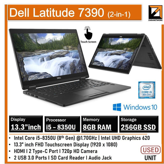 DELL LATITUDE 7390 CORE i5 - 8350U (8TH GEN) UPTO 8GB RAM - My Store