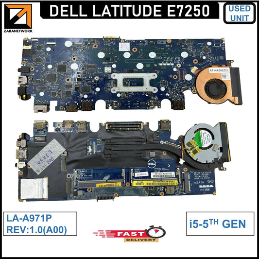 DELL LATITUDE E7250 MOTHERBOARD i5 - 5TH GEN ZBZ00 LA - A971P REV:1.0(A00) - My Store