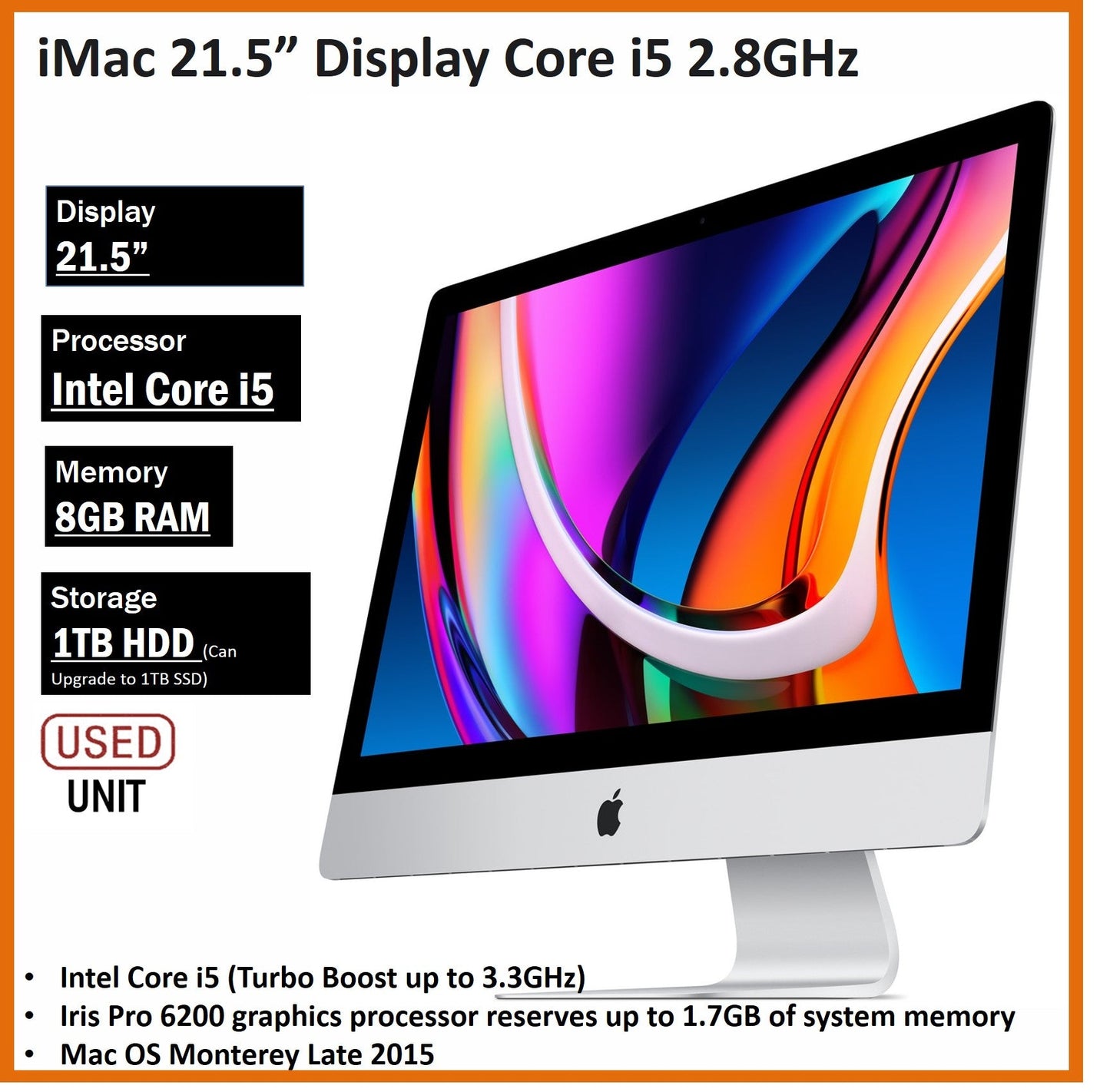 iMac 21 4K Retina Core - My Store