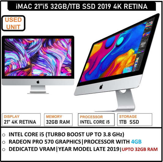 iMAC 21 i5 32GB/TB 2019 4K RETINA - My Store