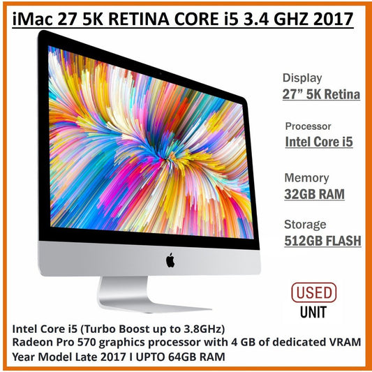 iMAC 27 5K RETINA CORE i5 MODEL YEAR 2017 - My Store