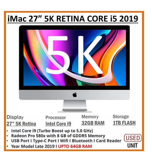 iMAC 27'' 5K RETINA i5 MODEL YEAR 2019 - My Store