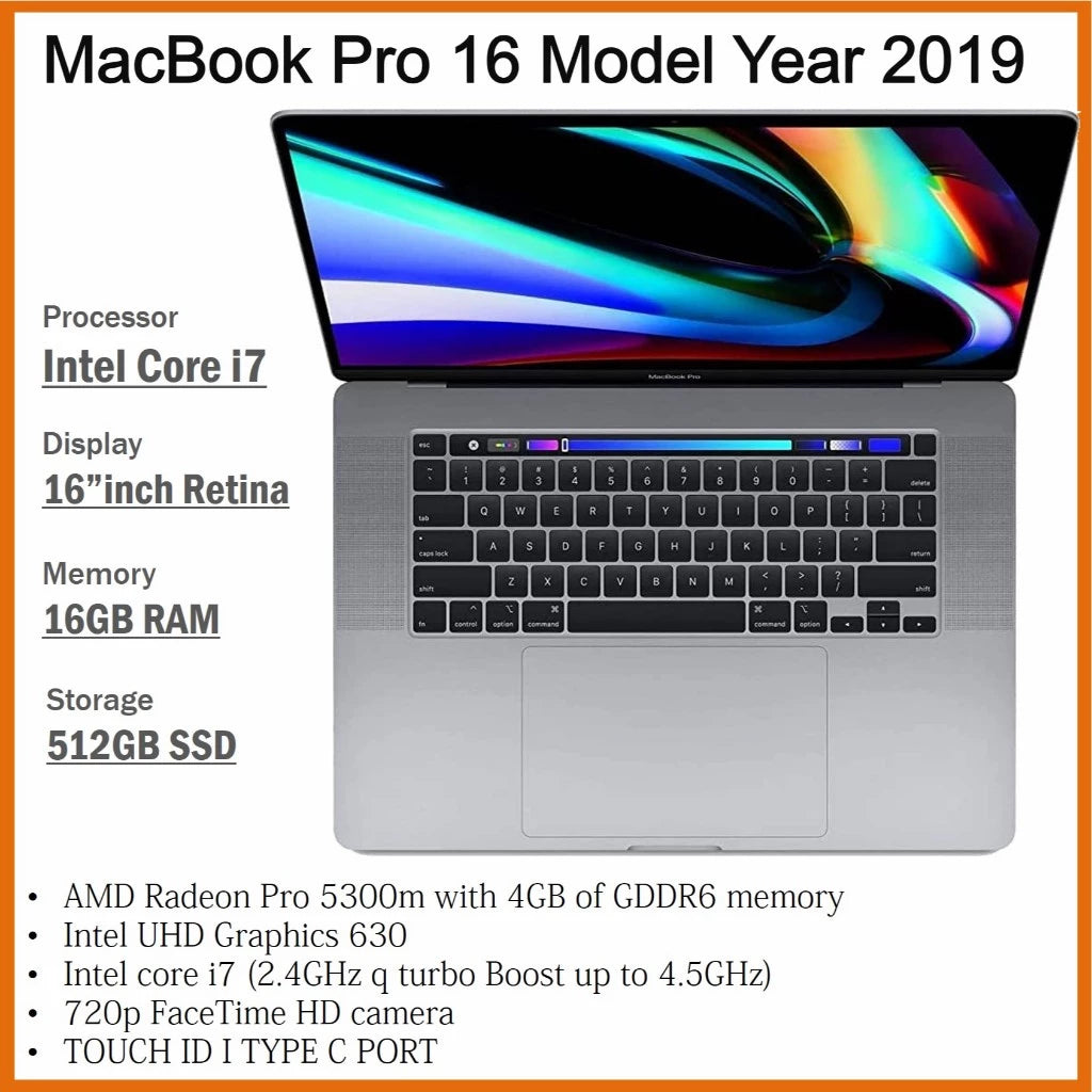 APPLE MACBOOK PRO 15/13 i7/i9/i5 2019 MODEL YEAR UPTO 16GB RAM 1TB SSD 13.3 RETINA DISPLAY