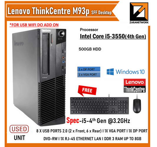 LENOVO THINKCENTRE M93P SFF (Desktop) - My Store