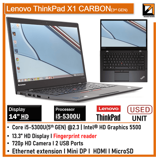 Lenovo ThinkPad X1 Carbon Gen 3 - My Store